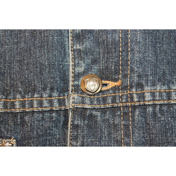 Vintage Y2K Phat Farm SUG Trucker Jacket Denim Graphic Jean Mens Coat Size XL - Picture 5 of 9